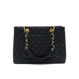 Chanel Grant Shopping Tote Bag GST Black Caviar