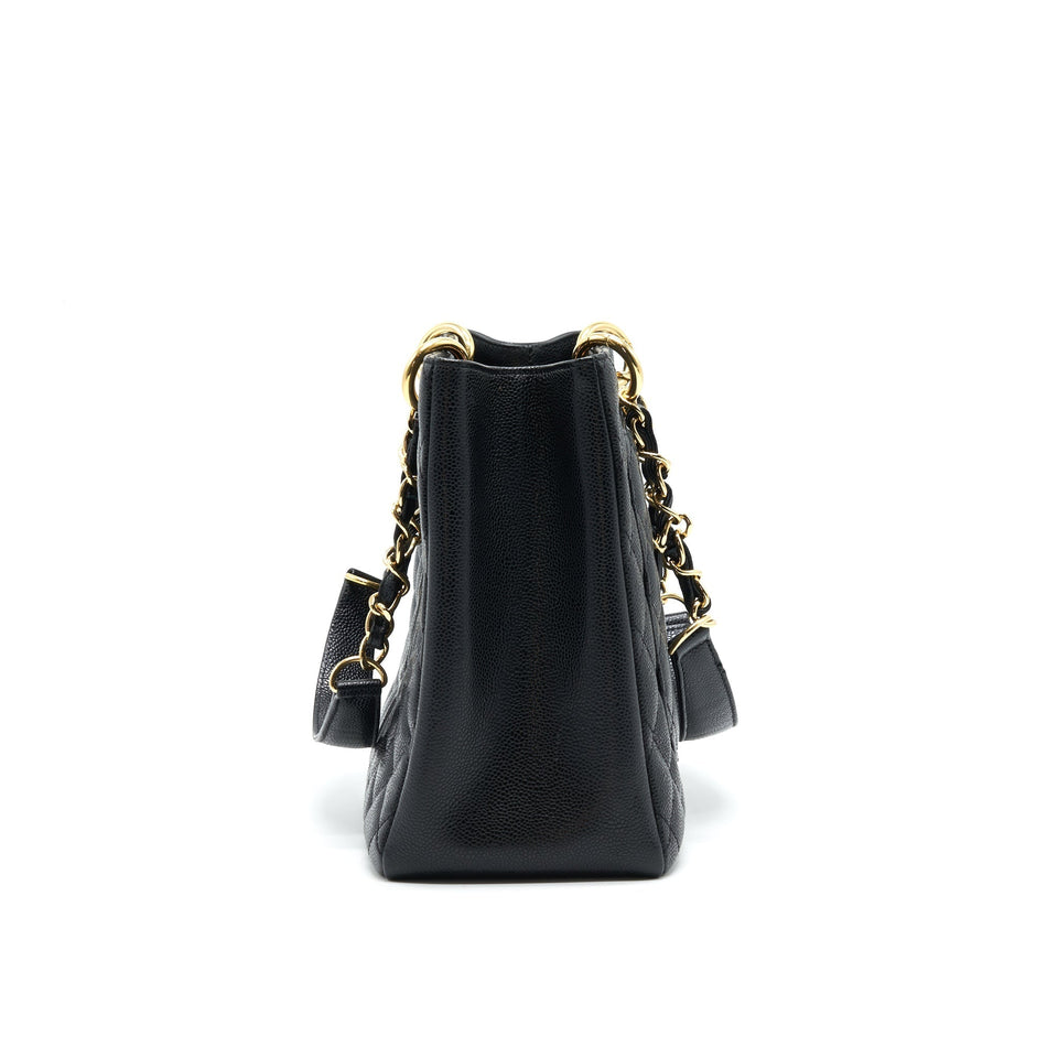 Chanel Grant Shopping Tote Bag GST Black Caviar