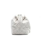 Chanel Caviar Bucket Tote Bag Grey  Serial15