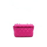 Chanel Rubber quilted lambskin flap Bag pink