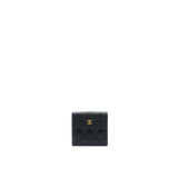 Chanel Quilted Caviar Small Wallet Black