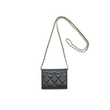 Chanel Classic  Holder with Chain black L Serial 30