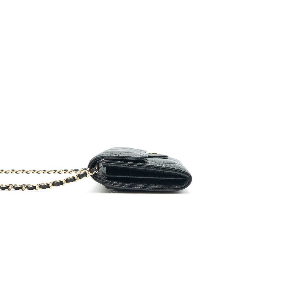 Chanel Classic  Holder with Chain black L Serial 30
