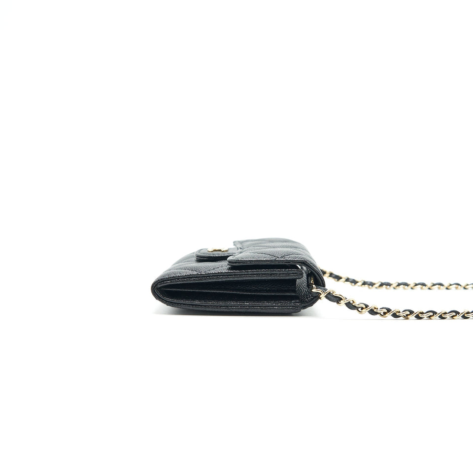 Chanel Classic  Holder with Chain black L Serial 30