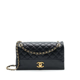 Chanel Large Single Flap Bag Calfskin  Black