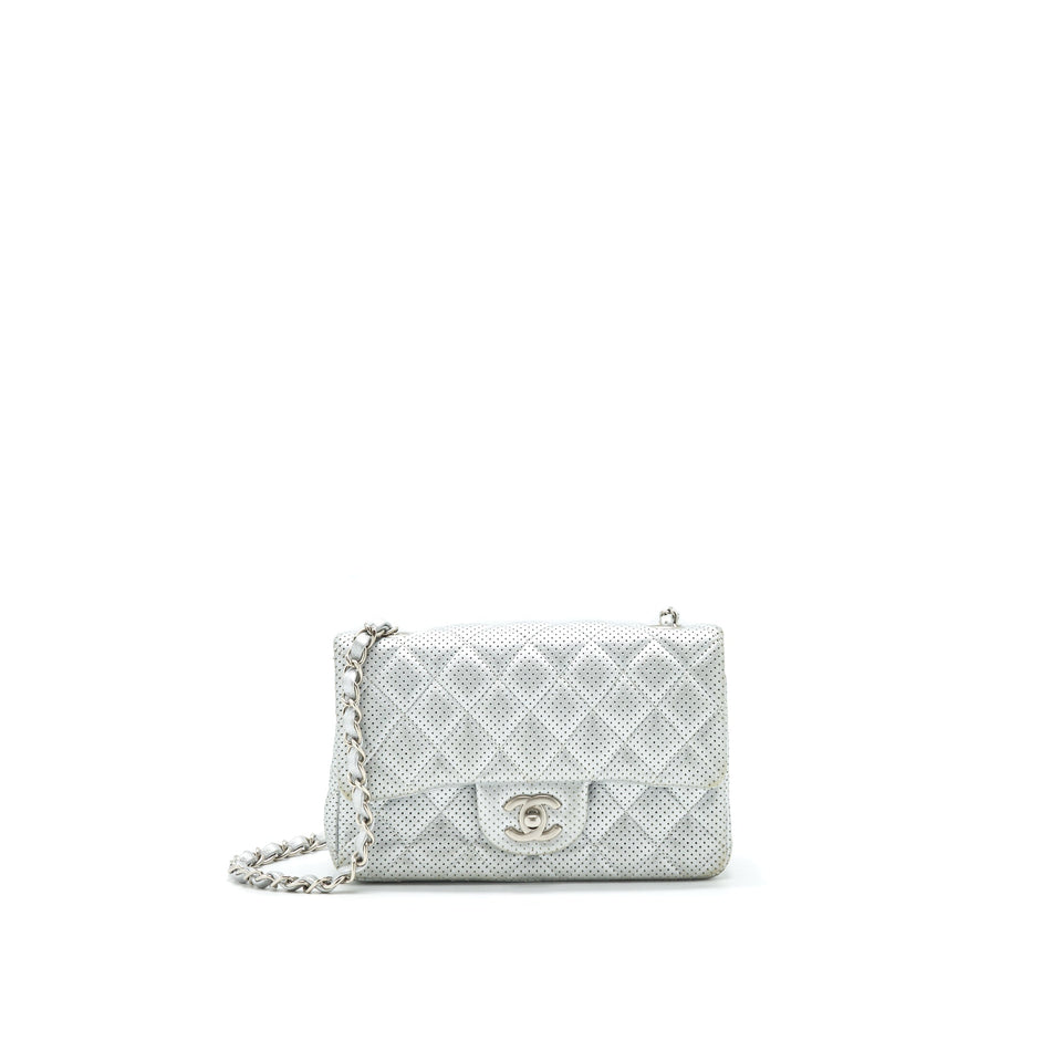 Chanel RECTANGULAR MINI FLAP BAG SILVER