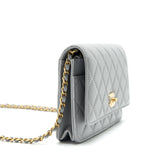 Chanel 21B Pearl Crush Wallet On Chain Grey
