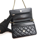 Chanel 2021 Seasonal Wallet on Chain black