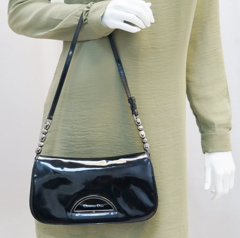 Christian Dior Black Maris Pearl Shoulder Bag