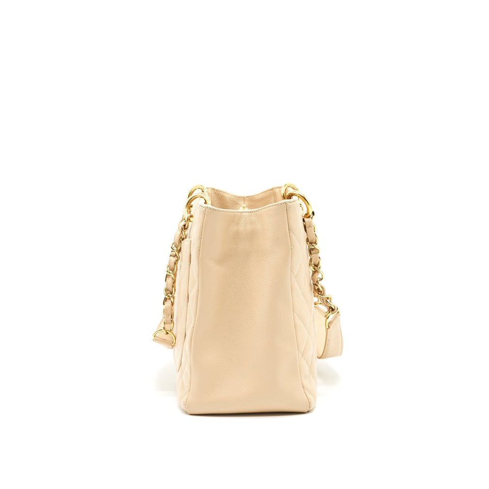 Chanel CAVIAR GRAND SHOPPING TOTE GST IN BEIGE
