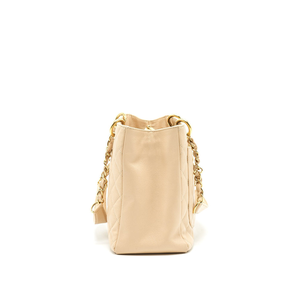 Chanel CAVIAR GRAND SHOPPING TOTE GST IN BEIGE