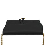 Christian Dior Long Saddle Leather Crossbody Chain Wallet Black