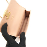 Chanel 21A Flap Coin Purse with Chain beige