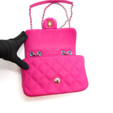Chanel Rubber quilted lambskin flap Bag pink