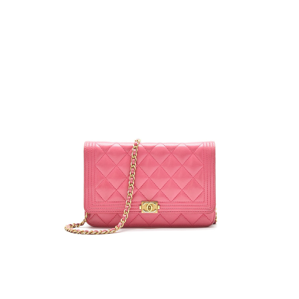 Chanel Boy Wallet on Chain Pink