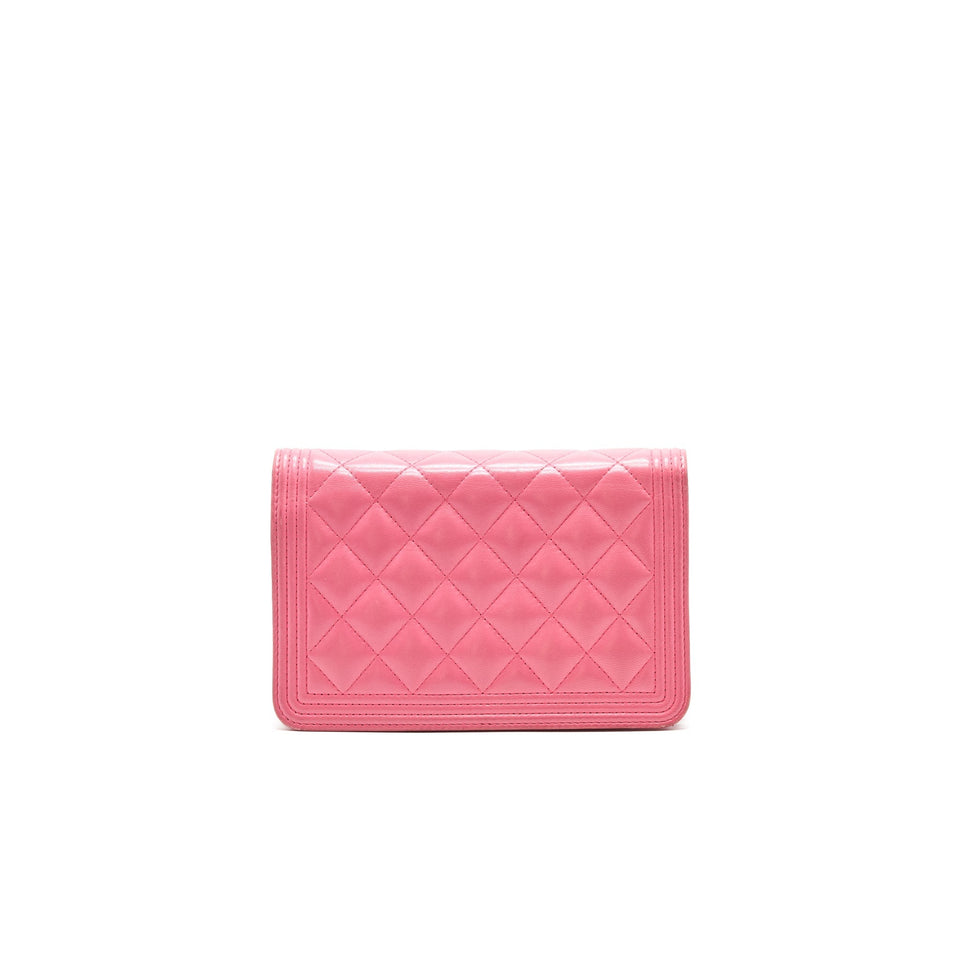 Chanel Boy Wallet on Chain Pink