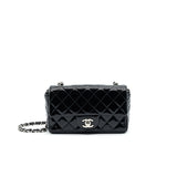 Chanel Mini Rectangular Flap bag Patent Leather Black