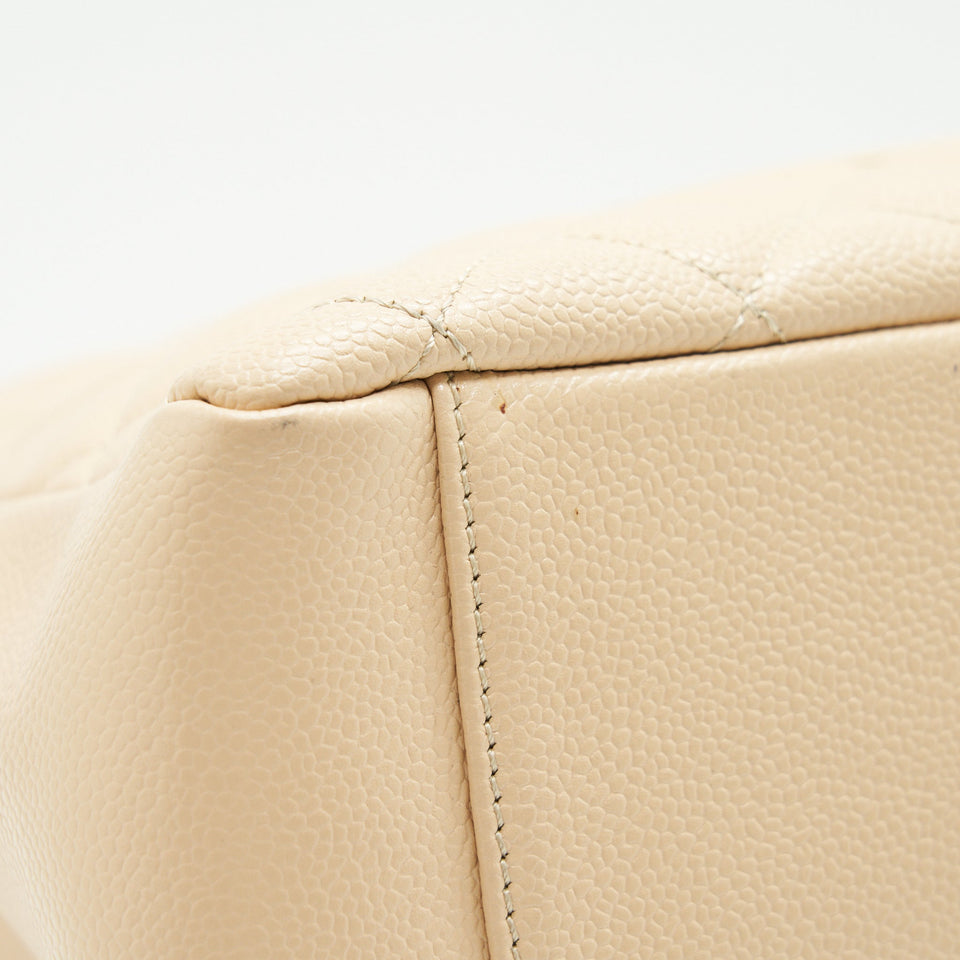 Chanel CAVIAR GRAND SHOPPING TOTE GST IN BEIGE