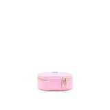 Chanel 22S Top Handle Mini Round Vanity Clutch Lambskin Pink L
