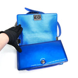Chanel MEDIUM LE BOY BAG IN METALLIC BLUE