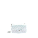 Chanel 21K Iridescent Baby Blue Mini Rectangular