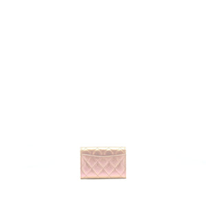 Chanel 21K Iridescent Pink Flap  Holder