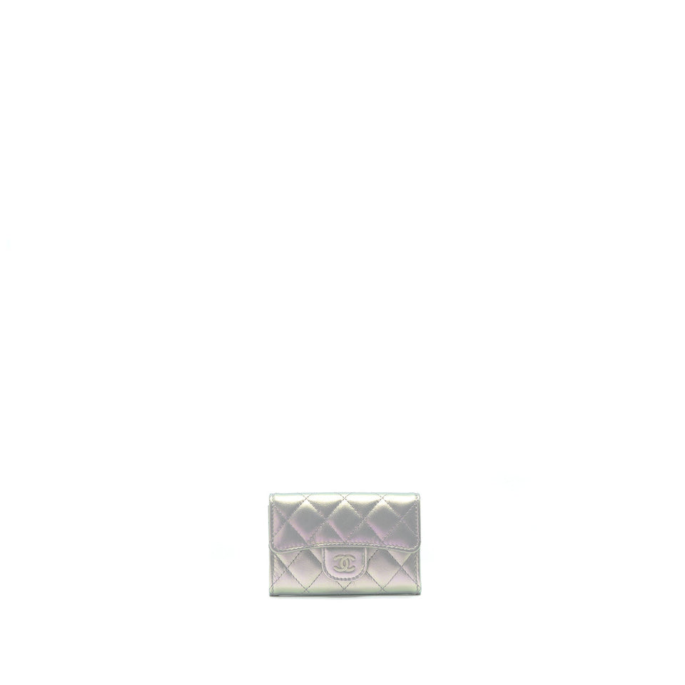 Chanel 21K Iridescent Grey Flap  Holder