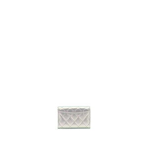 Chanel 21K Iridescent Grey Flap  Holder