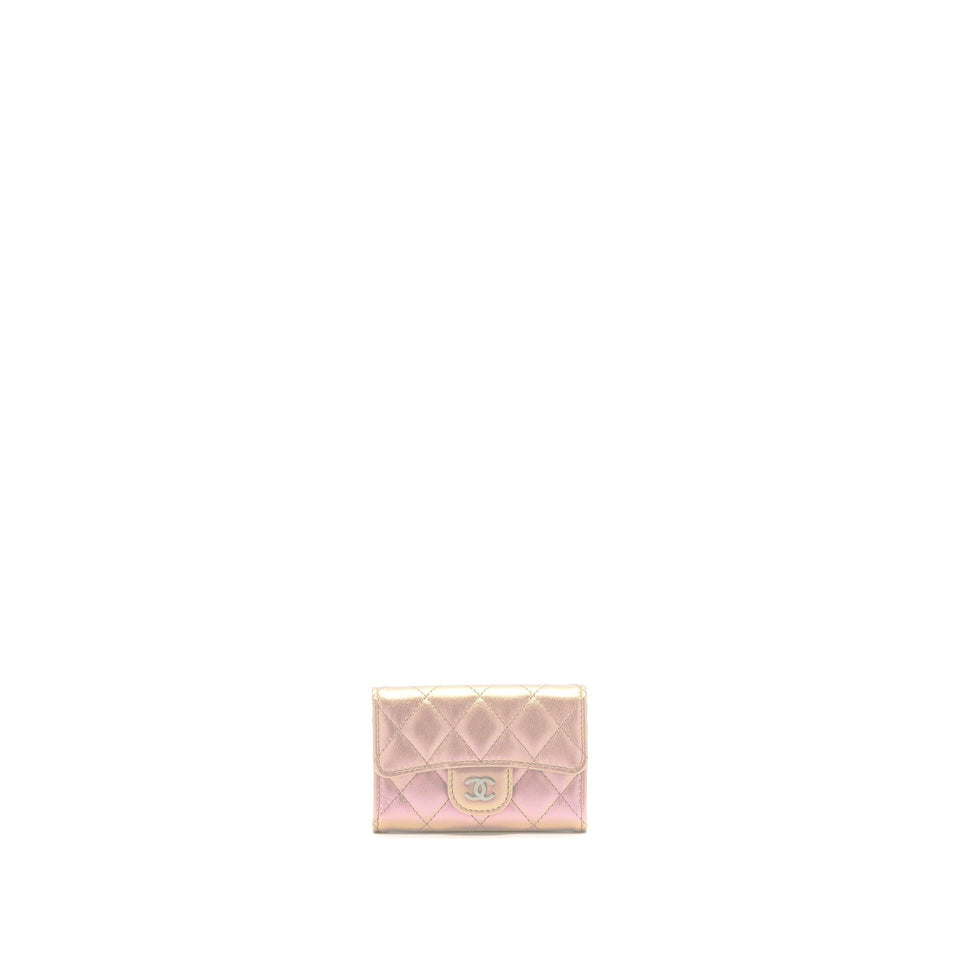 Chanel 21K Iridescent Pink Flap  Holder