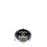Chanel Runway Orb-shaped Evening Clutch Black with Crystal / Crystal Chain