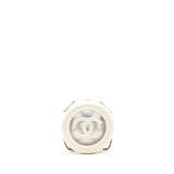 Chanel Runway White Crystal Round Evening Clutch Shoulder Bag Box