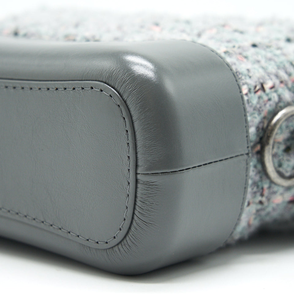 Chanel Small Tweed Gabrielle Hobo Bag Grey