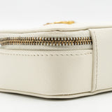 Chanel Boy Chain Clutch Caviar White  (Microchip)