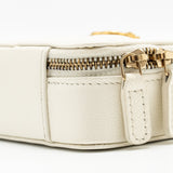 Chanel Boy Chain Clutch Caviar White  (Microchip)