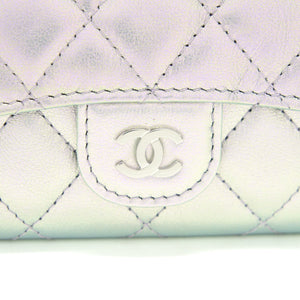 Chanel 21K Iridescent Grey Flap  Holder
