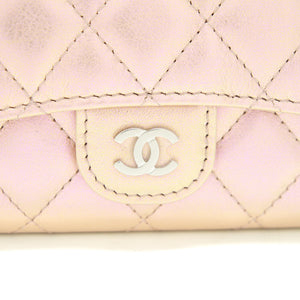 Chanel 21K Iridescent Pink Flap  Holder