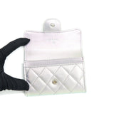 Chanel 21K Iridescent Grey Flap  Holder