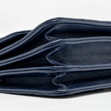 Chanel top handle mini flap Clutch Lambskin Navy L (microchip)