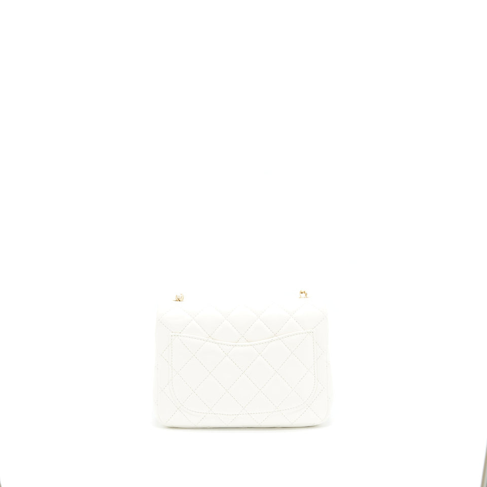 Chanel Pearl Crush Mini Square Flap Bag White