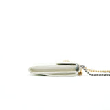 Chanel 19 Phone case with Chain iridescent White