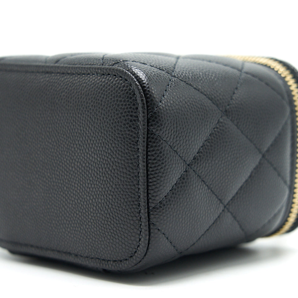 Chanel SMALL VANITY WITH CHAIN CAVIAR BLACK L