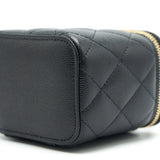 Chanel SMALL VANITY WITH CHAIN CAVIAR BLACK L