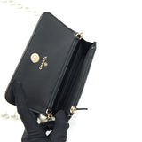 Chanel Giant Pearl Clutch with Chain Calfskin Black L