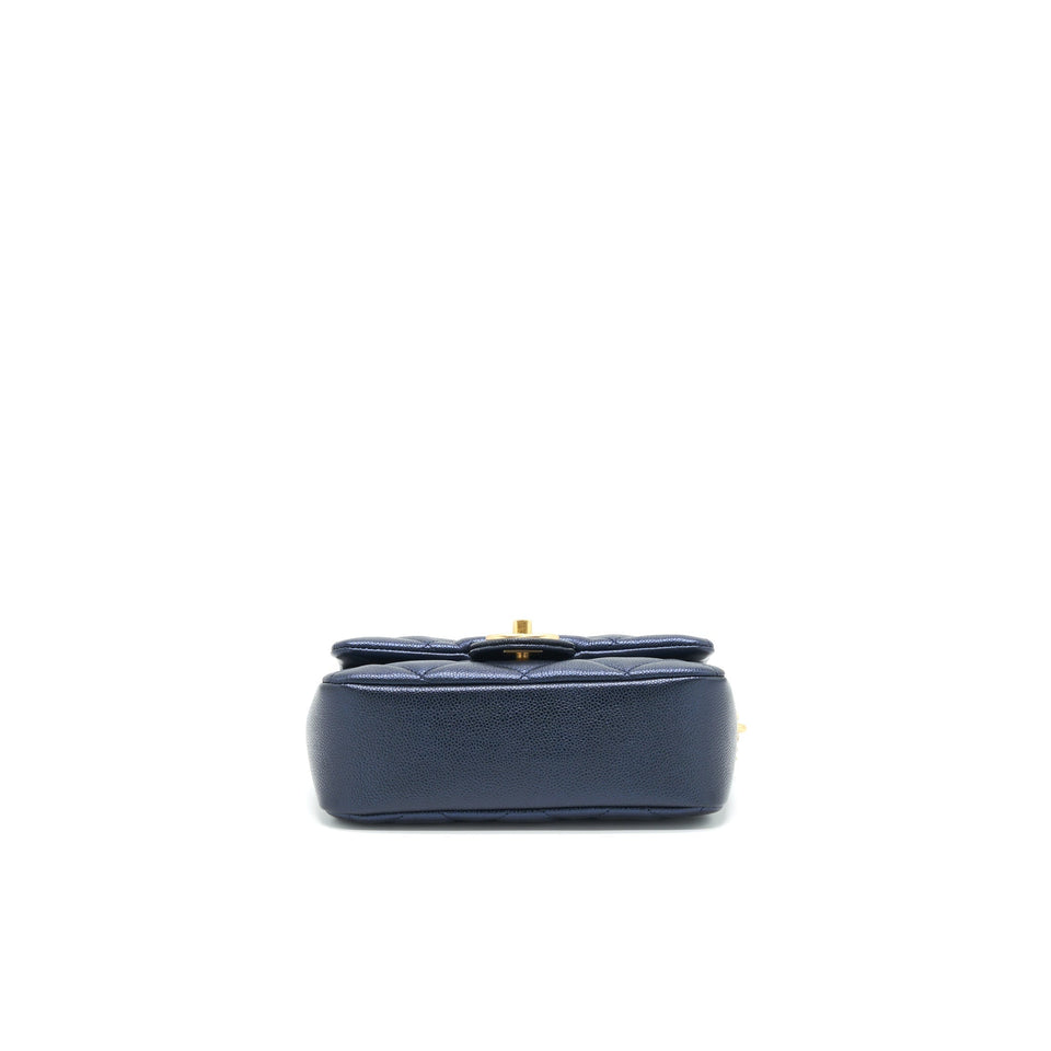 Chanel 21K My Perfect Mini Flap Bag Caviar Black