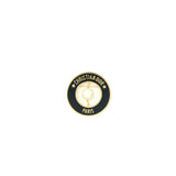 Christian Dior Round Pearl Brooch Black