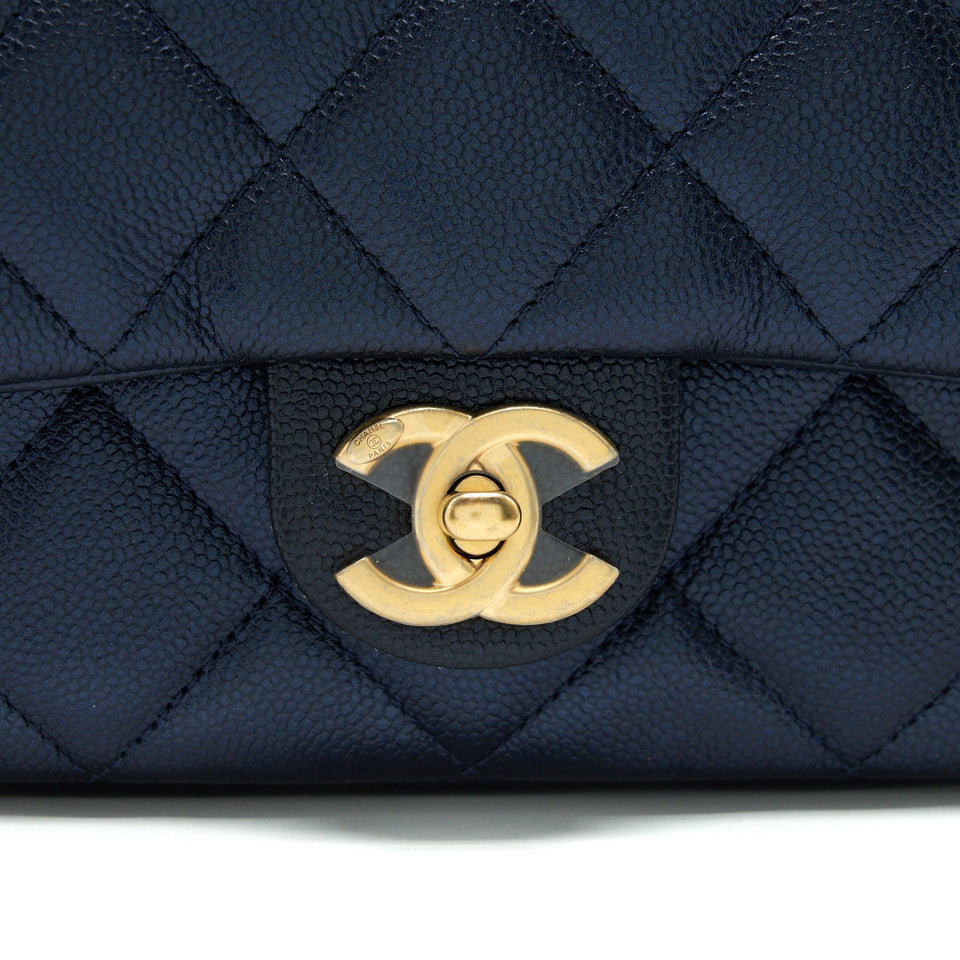 Chanel 21K My Perfect Mini Flap Bag Caviar Black