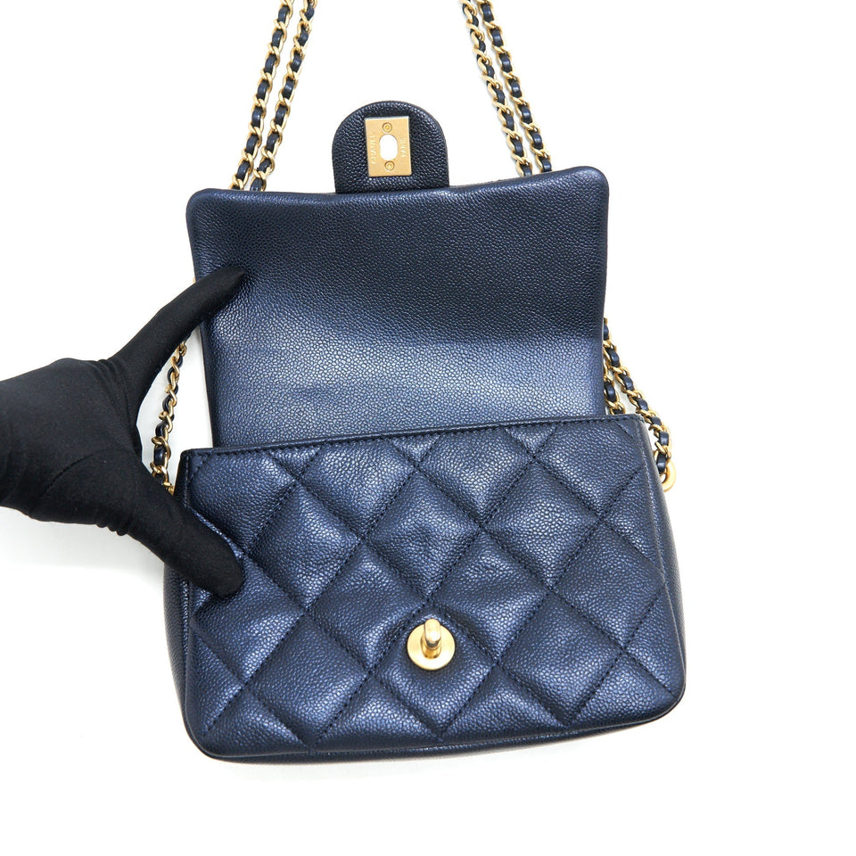 Chanel 21K My Perfect Mini Flap Bag Caviar Black