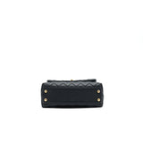 Chanel MINI COCO HANDLE CAVIAR LEATHER WITH PYTHON HANDLE BLACK