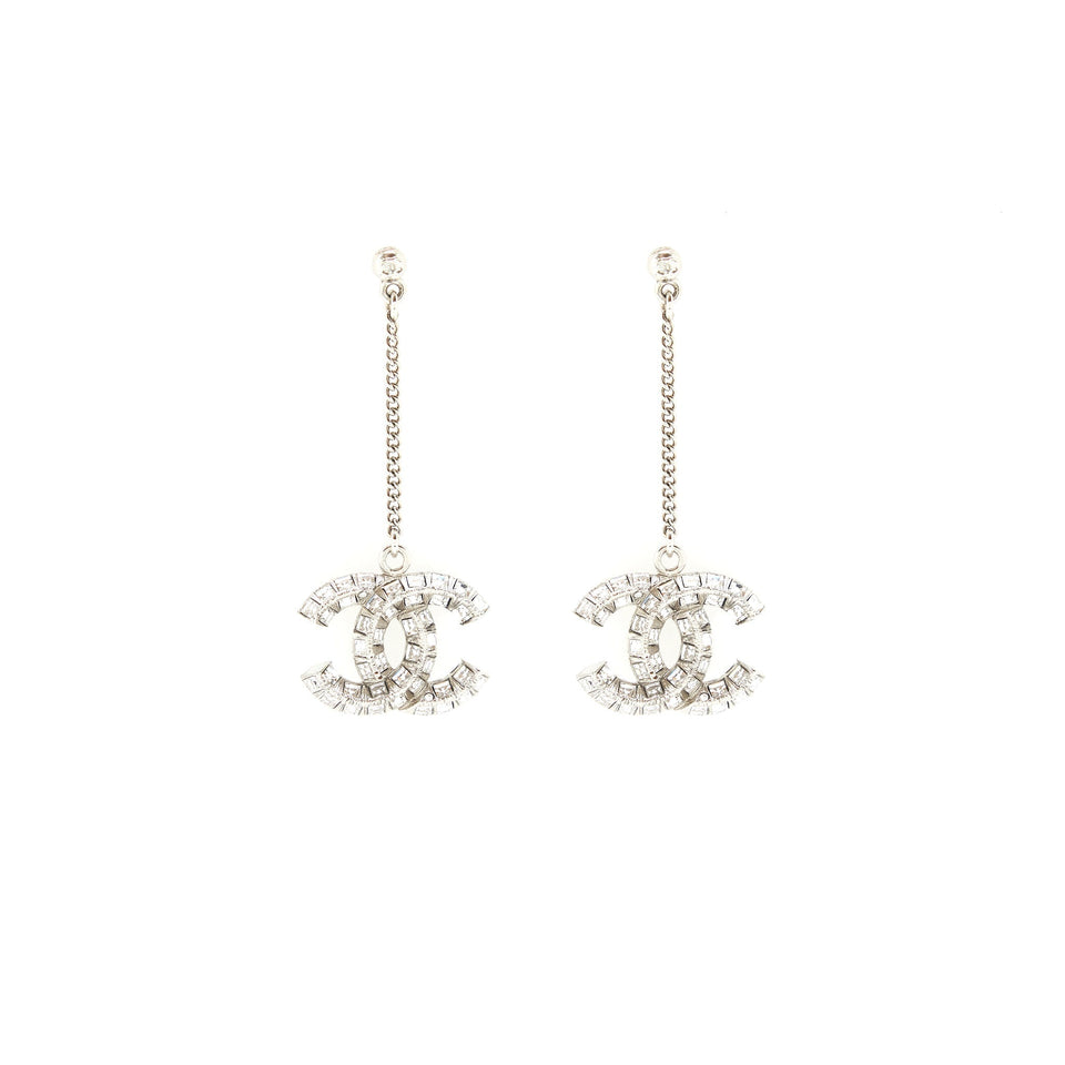 Chanel Crystal Drop Earrings