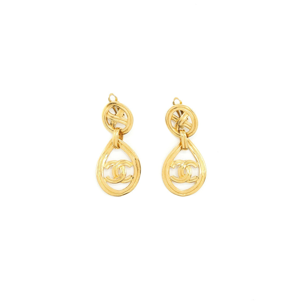Chanel Vintage Drop Earring 24k
